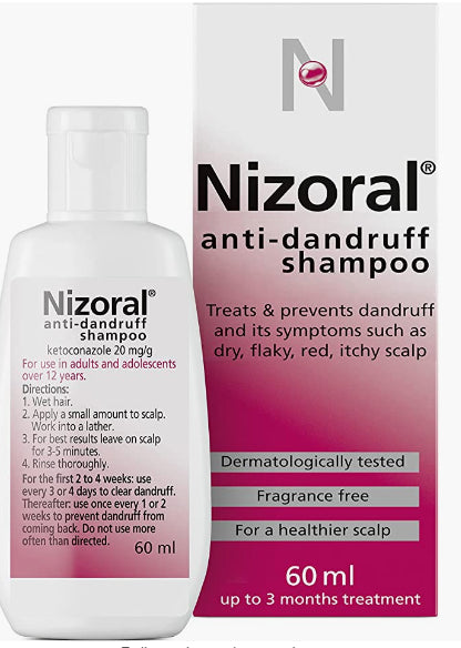 Nizoral Anti-Dandruff Shampoo, 60ml